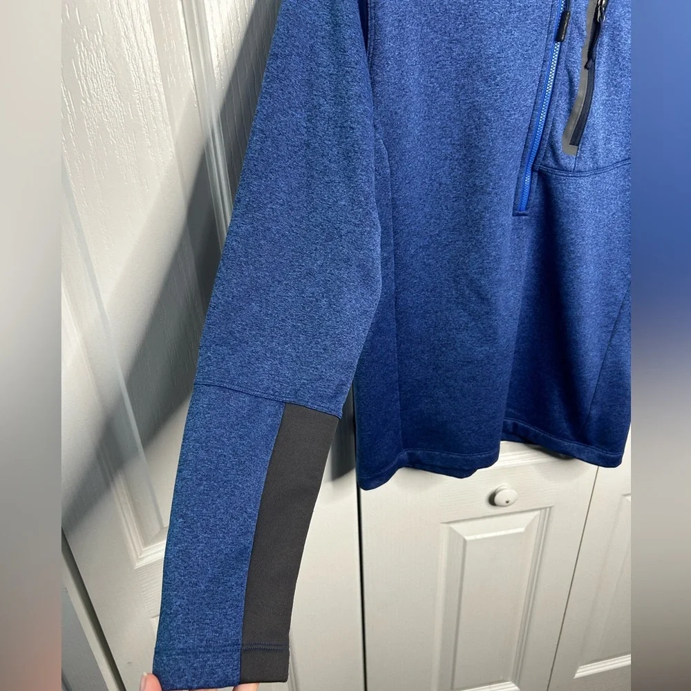 North Face Mens Small Blue 1/2 Zip Fleece‎ Long Sleeve Running Outdoor Pullover